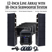 Système complet de sonorisation avec enceintes Line Array de 12 pouces, subwoofer de 18 pouces, table de mixage et amplificateurs pour églises, concerts, mariages et auditoriums