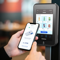 Terminal sans surveillance de Machine de paiement de carte d'écran tactile de bâti de mur noir de 5.0 pouces pour le stationnement de voiture CM30