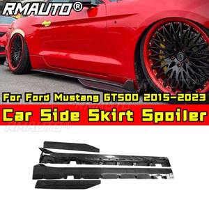 Alerón lateral de fibra de carbono real para Ford Mustang GT500 2015-2023, protector de faldón, divisor de parachoques, kit de carrocería, accesorios para coche - Product Image 2