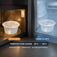 Bols alimentaires jetables écologiques en PP, compatibles micro-ondes et réfrigérateur, pour salades, plats à emporter, préparation de repas, camping