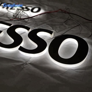 Custom 3D Display pubblicitario a LED per esterni cartelles Business Light con Logo lettere Lumineuse Enseigne pannello per la società Sign - Product Image 4