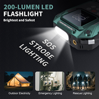 Purehood Gonfleur de pneus, marteau de secours, lampe torche haute puissance à charge rapide, démarreur de véhicule 12V/24V pour SUV et voitures d'occasion