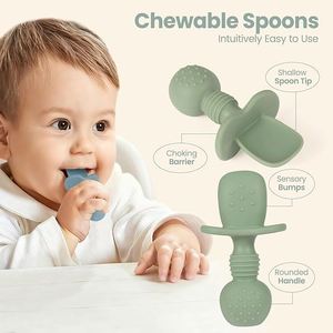 Juego de Alimentación para Bebés de Silicona de Grado Alimenticio Libre de BPA, Juego de 6 Platos y Cucharas para Bebé con Succión - Product Image 4
