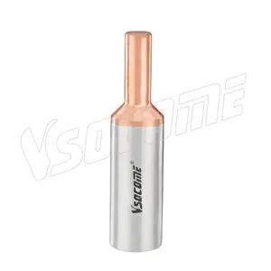 tubo de cobre conector de alambre de soldadura de alambre Suppliers-PBL bimetálico terminal de pin de cable de aluminio cu al Tubo de empalme de cables