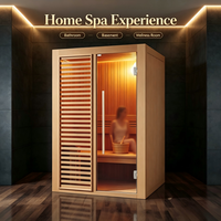 Sauna extérieur de haute qualité sur mesure pour 1 personne, en bois de cèdre et de pruche, infrarouge et vapeur traditionnelle