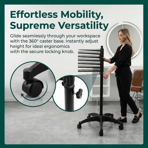 Mobile Hair Extension Holder with Wheels Rotating Braiding Hair Rack 360 Swivel Salon <b>Wig</b> Display Stand Trolley <b>for</b> Barbershop - Product Image 3