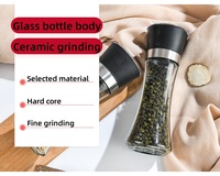 Moulin à épices manuel jetable LAIYAN, vente en gros, 80 ml, 100 ml, en verre et plastique, rechargeable, pour sel et poivre
