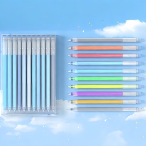 ปากกาเจลสีพาสเทลแบบเงาสูง |   สีมาการอง 9 สี, หัวปากกาขนาด 0.6 มม., หมึก<span class=keywords><strong>ประกาย</strong></span>วิบวับสำหรับกระดาษสีดำ, งานจดบันทึกและงานฝีมือ - Product Image 1