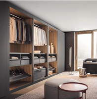 Armoire de chambre autoportante pliable YK au design moderne et luxueux avec portes vitrées, rangement gain de place pour une maison élégante et bien organisée
