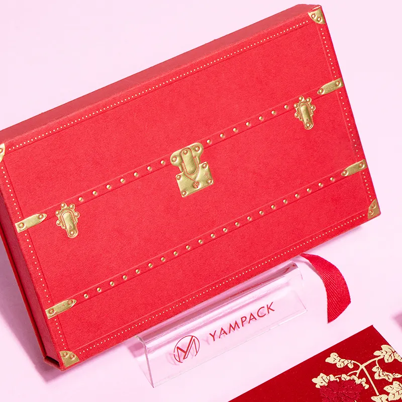 रेशमी कपड़े पैसे नए साल angpao सोने की पन्नी मुद्रांकन कपड़े लाल लिफाफा मखमल लाल पैकेट