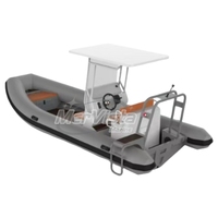 Mer Vista Certificat CE Bateau à côtes rigides 580 Console centrale Bateau de pêche en aluminium 20 pieds