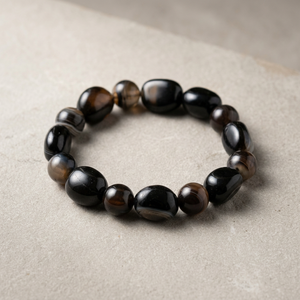 Bracelets classiques en agate pour hommes, best-seller - Crystalexport.com Modèle Brclt-042, sertissage griffe, technologie d'incrustation, cadeau - Product Image 2