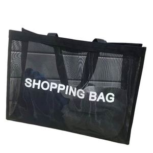 Custom Logo Fashion Screen Printed Large Mesh Tote Bag <b>for</b> Shopping Reusable Nylon Bag Wholesale Promotional <b>Gifts</b> - Product Image 6