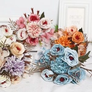 FL-390 artificielle Rose Simulation Rose Bouquet pour mariage salon balcon décoration murale fête des mères noël - Product Image 2