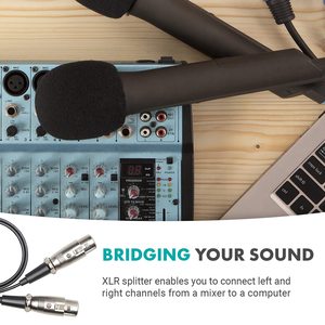 Usine OEM 3.5MM Stéréo <span class=keywords><strong>Jack</strong></span> vers <span class=keywords><strong>Double</strong></span> 2 <span class=keywords><strong>XLR</strong></span> Femelle Câble <span class=keywords><strong>Double</strong></span> <span class=keywords><strong>XLR</strong></span> Femelle vers 3.5MM TRS Mâle Stéréo Mic <span class=keywords><strong>Jack</strong></span> Microphone Câble - Product Image 2