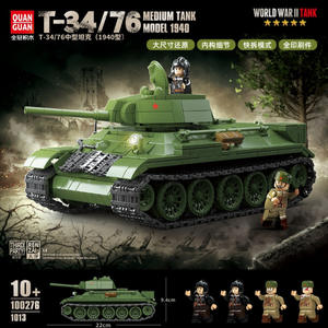 Jouet de construction pour garçons, modèle de char <span class=keywords><strong>T34</strong></span> Overlord Weapons, échelle 1:32, nouvelles briques de construction intelligentes - Product Image 5