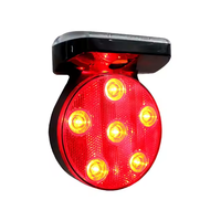 Lampe de signalisation robuste LB-7006 solaire magnétique IP66 avec 3 modes de fonctionnement, réflecteur, garde-corps et 6 LED, éclairage continu 120h