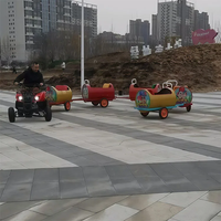 Tren Infantil sin Rieles con Forma de Barril de Petróleo, con Luces LED y Música para Parques de Diversiones, Centros Comerciales y Áreas de Juegos al Aire Libre