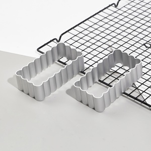 Moule à tarte en aluminium 10,6*5,5*3CM, <span class=keywords><strong>rectangulaire</strong></span> cannelé, pour tarte aux œufs, facile à démouler, pour tarte au maïs, <span class=keywords><strong>pâte</strong></span> <span class=keywords><strong>feuilletée</strong></span>, tarte aux fruits - Product Image 3