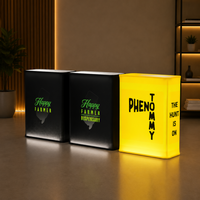Tables promotionnelles portables personnalisées, comptoirs de réception pliables, éclairage LED pour événements publicitaires, salons professionnels