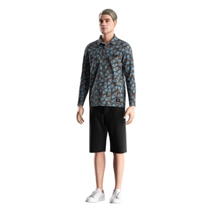 T-shirt décontracté à sublimation tendance pour enfants, vêtements de travail en polyester, polos de golf pour hommes à manches longues - Product Image 5