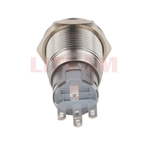Metal Düğme Anahtarı 10/12mm Küçük IP65 Su Geçirmez Gümüş Nokta Üç Ayaklı Dairesel Kendiliğinden Sıfırlama/kendinden kilitleme 1NO1NC - Product Image 4