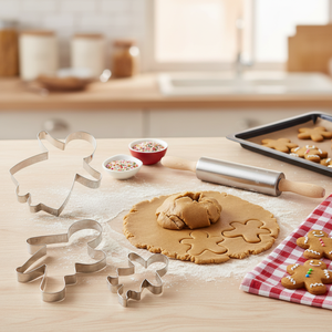 Formine per biscotti personalizzabili per famiglia allo zenzero Design cartone animato stampo per biscotti strumenti di cottura in plastica metallica per la cottura del taglio dei biscotti - Product Image 3