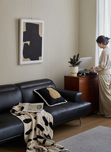 Canapé-<span class=keywords><strong>lit</strong></span> MUU pour salon, <span class=keywords><strong>2</strong></span> <span class=keywords><strong>places</strong></span>, moderne, en cuir <span class=keywords><strong>noir</strong></span>, rembourré, écologique, pour hôtel et appartements compacts - Product Image 3