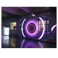 P3.91 P7.81 panneau led en verre couleur transparent affichage led intérieur