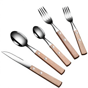 Wholesale Luxury Custom Stainless Steel Flatware Resin Handle Party Wedding Restaurant Disposable Cutlery Customization - Product Image 1