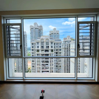 Fenêtres en aluminium avec protection UV, verre vitré, installation de luxe pour villa, qualité supérieure, vente en gros