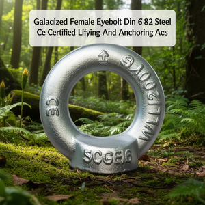 Perno de ojo galvanizado DIN 582 C15e de acero con certificación CE para elevación y anclaje - Product Image 3