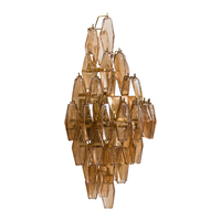 Applique murale LED grande taille en verre soufflé artisanal de style vintage français pour la décoration du salon, de la chambre et de la salle à manger, 4 couleurs disponibles