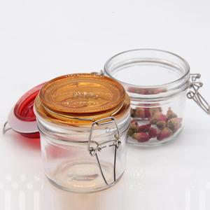 <span class=keywords><strong>Bocaux</strong></span> de stockage en verre alimentaire de 16oz en gros avec couvercles hermétiques avec joint en <span class=keywords><strong>caoutchouc</strong></span> étanche - Product Image 6
