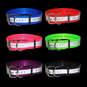 Kalung pelatihan <span class=keywords><strong>Pitbull</strong></span> anjing besar kustom reflektif berlapis TPU nilon fitur Breakaway kuat bahan plastik Solid tahan lama - Product Image 1