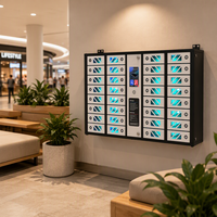 Casier de recharge pour téléphones GIA à 32 compartiments avec écran tactile HD multilingue de 7 pouces, station de recharge rapide PD20W, casier de rangement intelligent