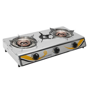 Cuisinière à <span class=keywords><strong>gaz</strong></span> portable 3 brûleurs en acier inoxydable de haute qualité avec têtes de brûleur en fonte pour usage domestique et en camping-car, idéale pour le marché du Moyen-Orient - Product Image 2