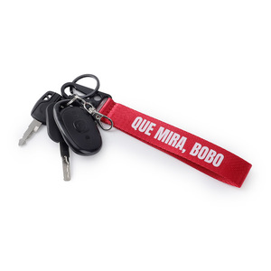 <b>Car</b> Keychain Red Fabric Wristband With Metal Clasp Anti Loss <b>Lanyard</b> For <b>Car</b> <b>Keys</b> - Product Image 2