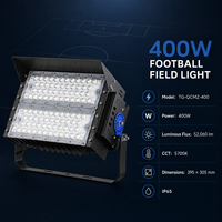 Projecteur LED de stade 200W 400W 5700K CRI80 IP65 anti-éblouissement à faisceau réglable, éclairage professionnel pour terrains de sport et arènes