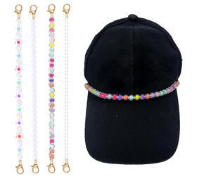 All'ingrosso Cappello da camionista Catene di Perle Catene di Decorazione per Berretto da Baseball Gioielli Perle Ciondolo Cappello da Trucker Catena per Cappello per Cappello - Product Image 6