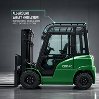 Senyang CDP-40 Kleiner Elektro-Gabelstapler für Neue Energien 4 Tonnen Lithium-Batterie Hydraulischer Seitenschieber Unterstützt Anpassung