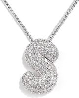 Collier à initiale tendance 26 lettres, plaqué or 18 carats, en acier inoxydable, design bulle, bijoux unisexe pour anniversaire et mariage