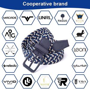 Cinturón elástico trenzado tejido multicolor tejido de punto informal <span class=keywords><strong>extra</strong></span> largo personalizado para hombre para Vaqueros - Product Image 2
