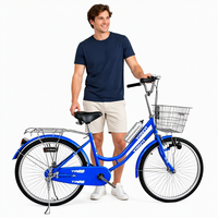 Vélo de ville personnalisé pour hommes 24 pouces et femmes 26 pouces, cadre en acier