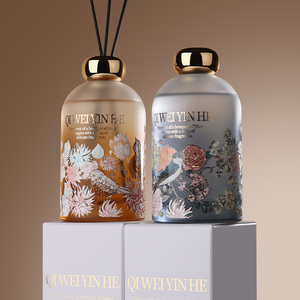 Difusor de Aromas de 500ml, de Larga Duración, con Diseño Floral Vintage y Pájaro, en Botella de Vidrio Mate, con Caja de Regalo de Lujo para Hogar y <span class=keywords><strong>Hotel</strong></span>, Venta al Por Mayor - Product Image 1