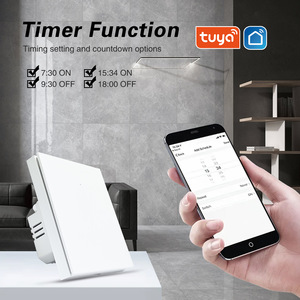 สวิตช์ติดผนังอัจฉริยะ 86 มาตรฐานแบบเสาเดี่ยว พร้อมการควบคุมผ่านแอปพลิเคชัน รีโมทสั่งงานด้วยเสียง สำหรับระบบอัตโนมัติภายในบ้าน แผงพลาสติกสีขาว - Product Image 4