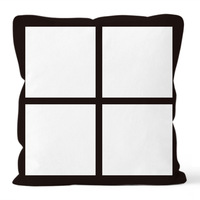 Housse de coussin vierge pour sublimation 4/6/9 panneaux 40x40cm, brodée ou imprimée (motifs animaux/points) pour la maison, l'hôtel et le salon