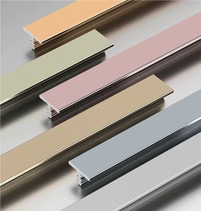 ขอบตกแต่ง T-โมลดิ้ง อลูมิเนียมเคลือบทองไทเทเนียมสุดหรู - โปรไฟล์สำหรับเชื่อมต่อพื้น ผนัง เพดาน สำหรับ<span class=keywords><strong>กระเบื้อง</strong></span>และหิน ทนทานแข็งแรง - Product Image 5