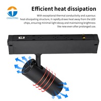 Système de rail magnétique pour éclairage LED SMD à 4 modules, en aluminium, CCT 3000-6000K, 220V, dimmable, intelligent, réglable, pour montage en surface ou encastré
