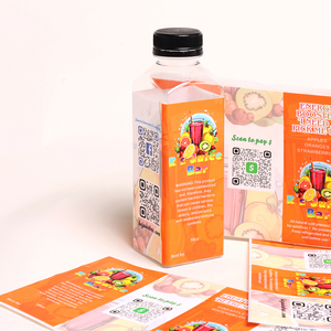 Nhà Sản Xuất Tùy Chỉnh Bopp In Ấn Logo 12Oz 32Oz Nước Giải Khát Xoài Chai Nước Trái Cây Bao Bì Sticker Rỗng Chai Nhựa Với Nhãn - Product Image 3